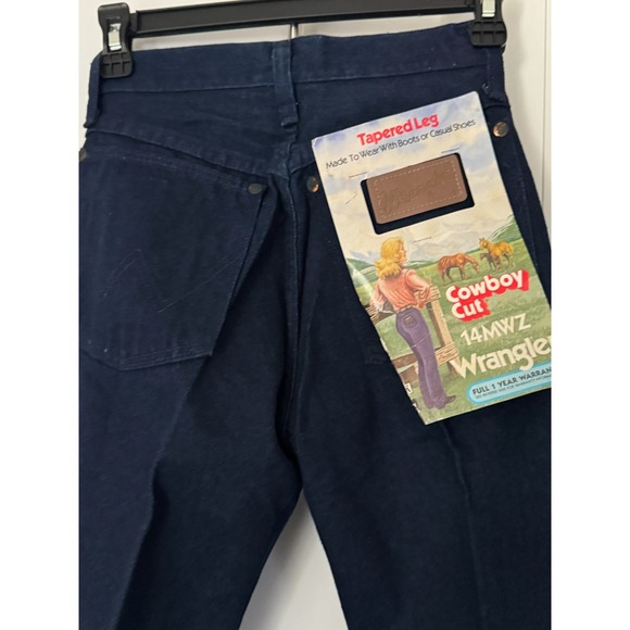 Wrangler Denim - Vintage Wrangler 14MWZ Cowboy Cut Tapered Leg Indigo Blue Denim Jeans NWT